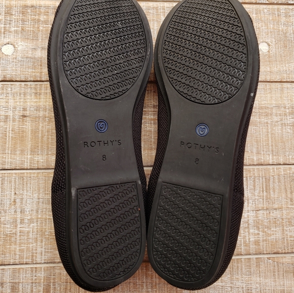 ROTHY'S Round Toe the Flat Black Solid - Picture 2 of 4